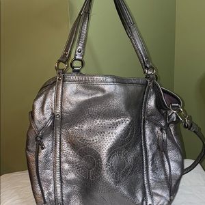 Silver Coach Bag